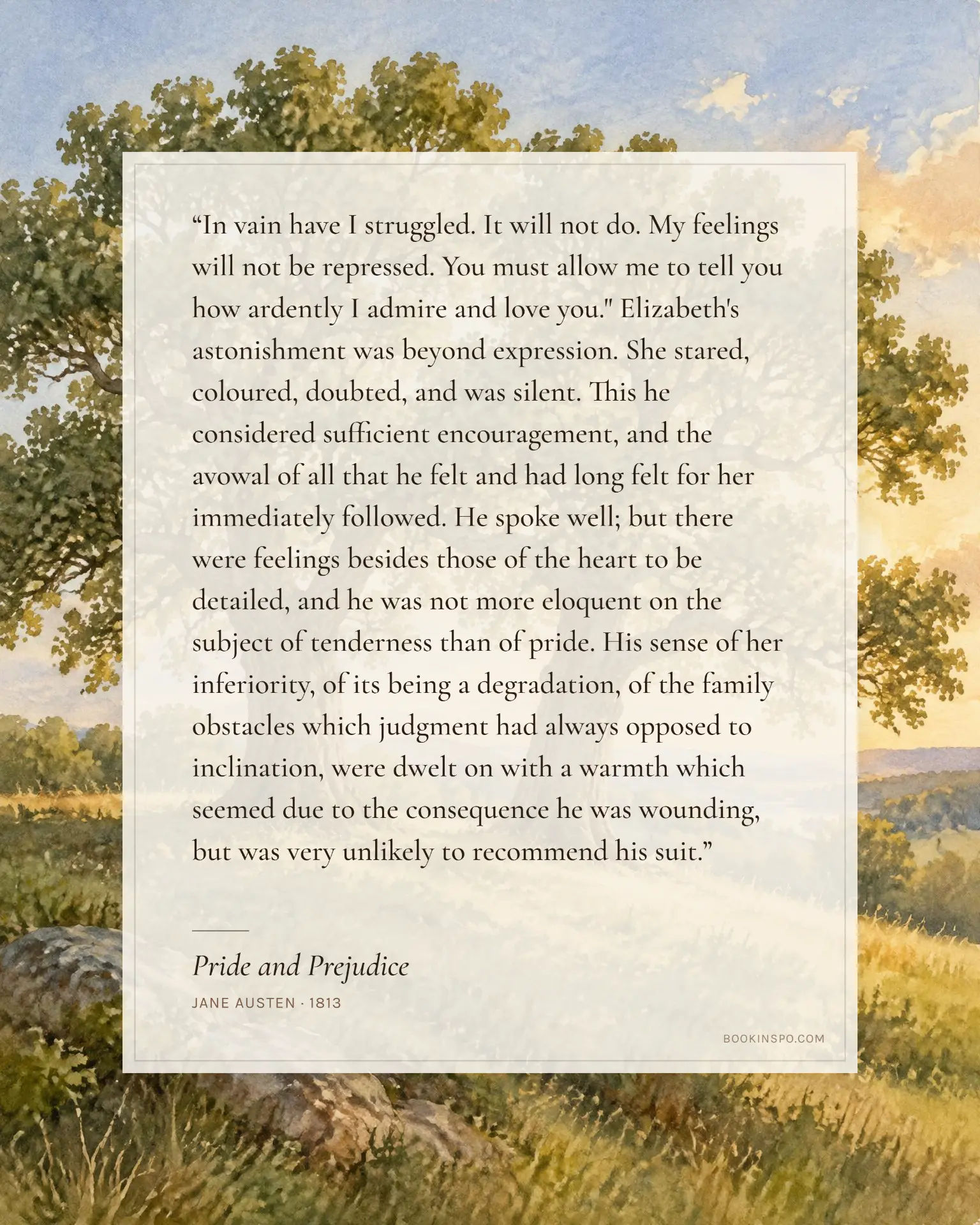 Pride and Prejudice passage art