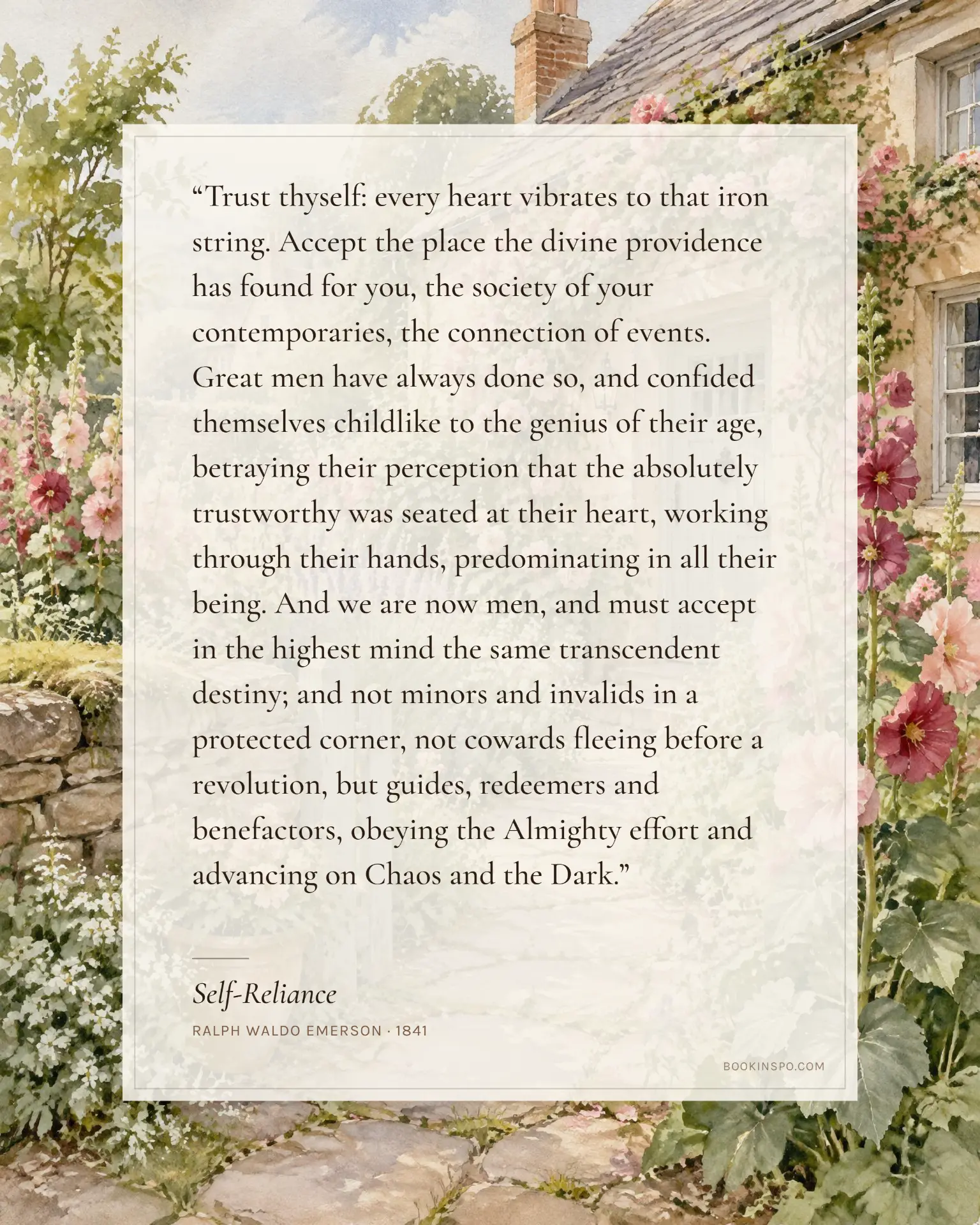 Self-Reliance passage art